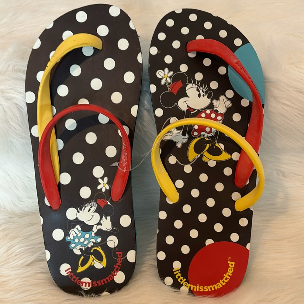 Minnie Mouse Flip Flops by LittleMissmatched/NWOT